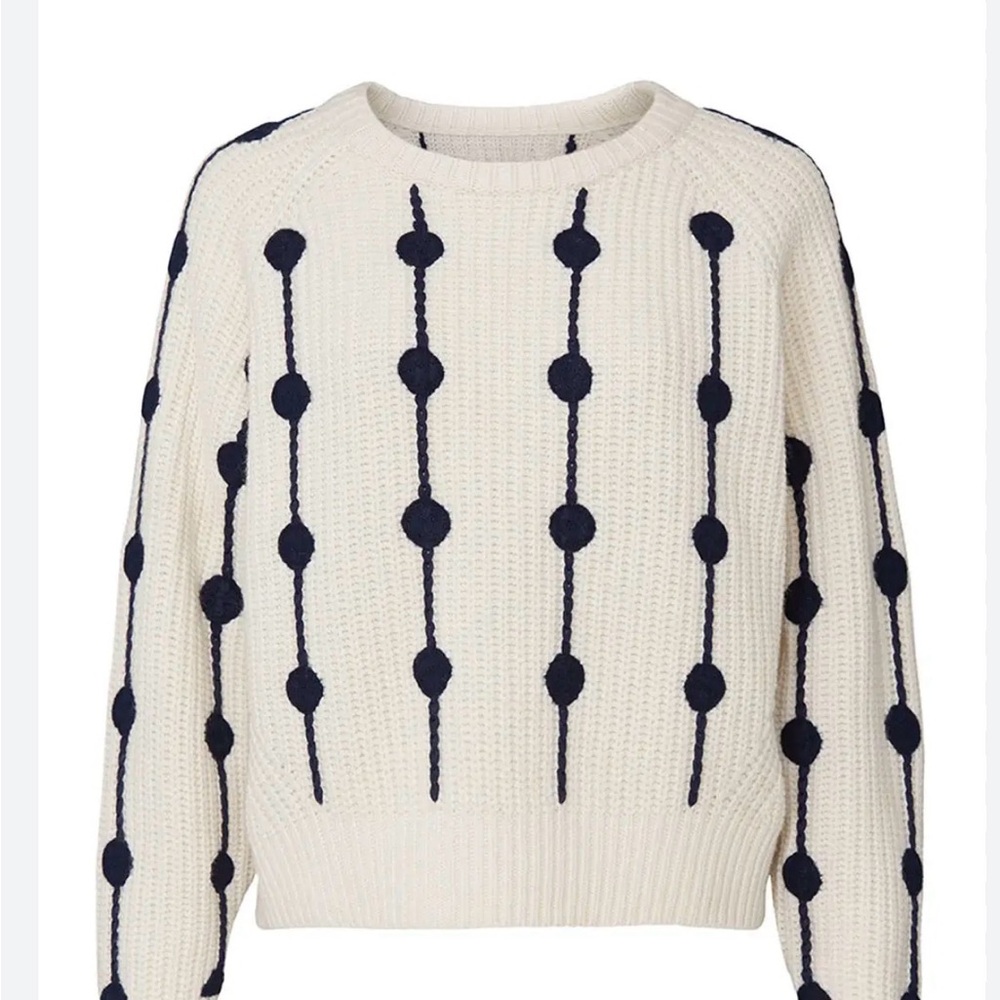 NWT Tory Burch Sport Merino Wool Dot Sweater